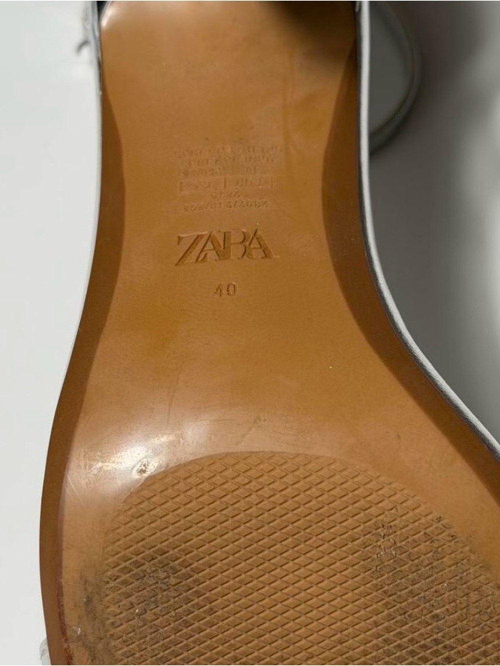 Zara Metallic Silver Ankle-Strap Square-Toe Sandals - Picture 3 of 5